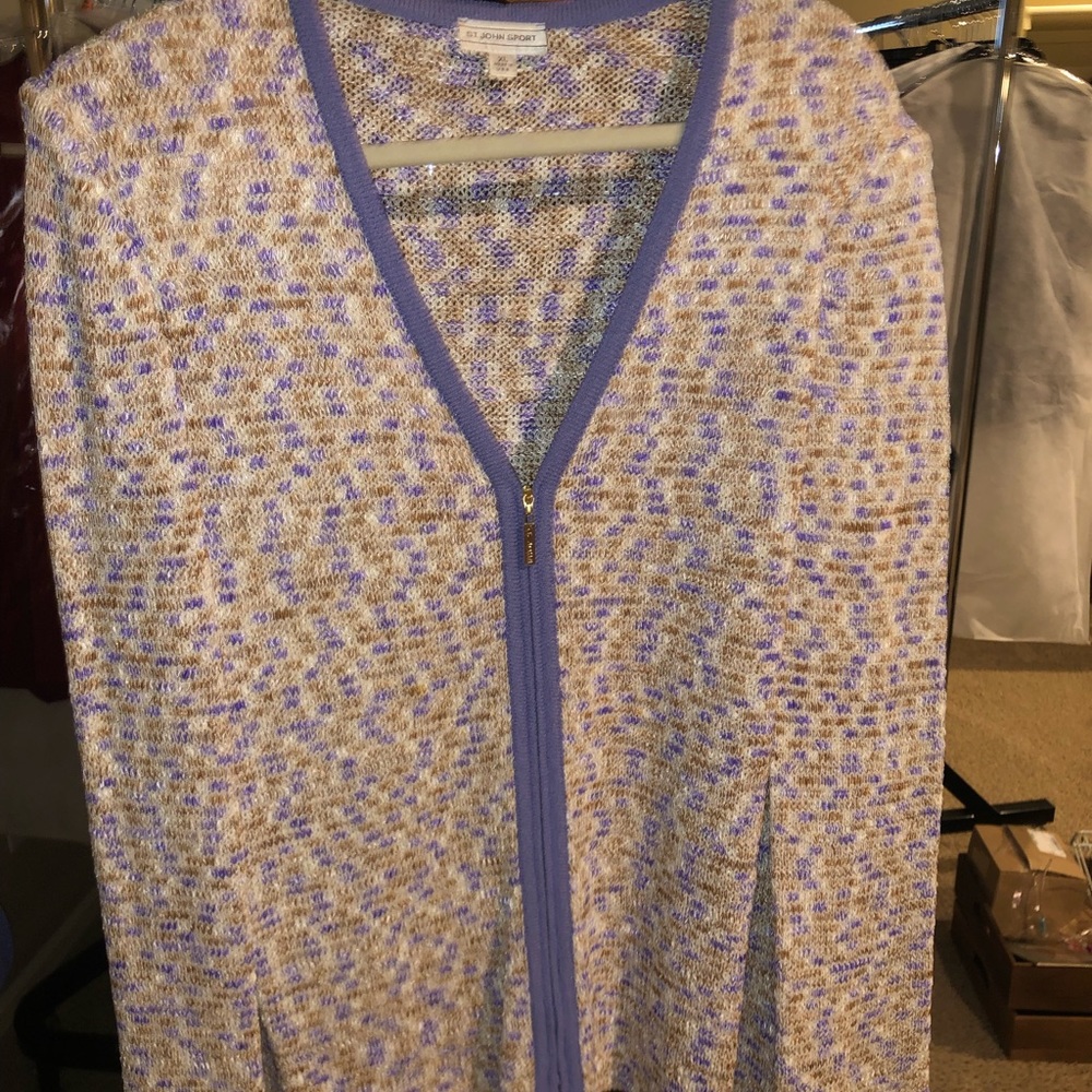 St. John 2-Piece Purple Pantsuit